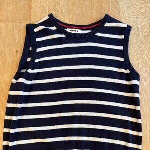 Boden Navy/White Sweater Vest Like New Size L